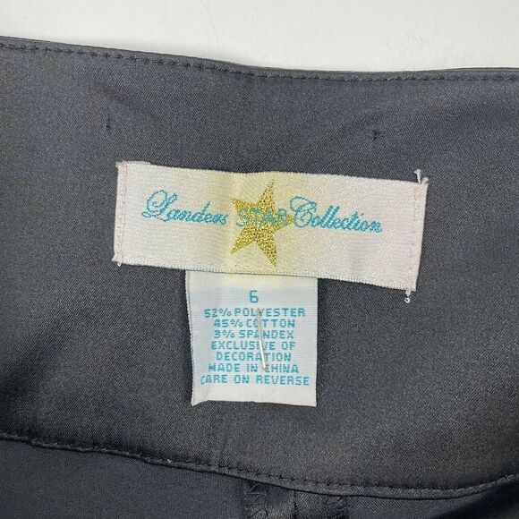 Vintage Landers Star Collection Black Satin Pants - Picture 8 of 8